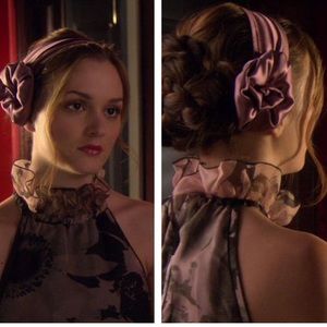 Jennifer Behr rosette headband aso Gossip Girl
